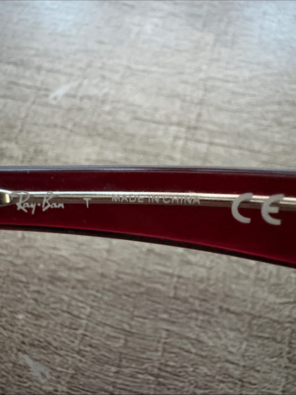 Ray-Ban Women’s Dark Burgundy Rectangular Eyeglass Frames - Picture 4 of 8